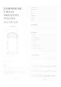 Formularz - Zamówienie usługi oklejania pojazdu/elementu
